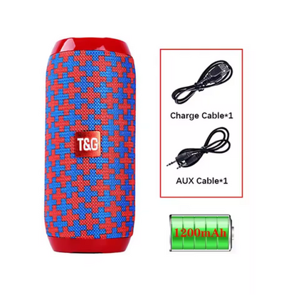 T&G TG117 Portable Bluetooth 5.3 Speaker – Wireless Outdoor Woofer with FM Radio, USB, TF Card & Free Call Mic BRANDED