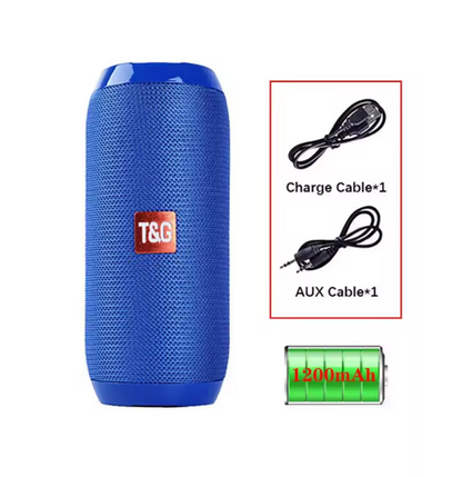 T&G TG117 Portable Bluetooth 5.3 Speaker – Wireless Outdoor Woofer with FM Radio, USB, TF Card & Free Call Mic BRANDED