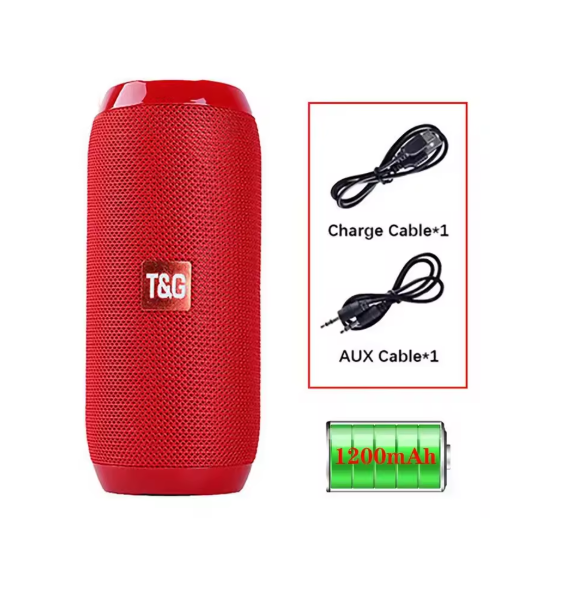 T&G TG117 Portable Bluetooth 5.3 Speaker – Wireless Outdoor Woofer with FM Radio, USB, TF Card & Free Call Mic BRANDED