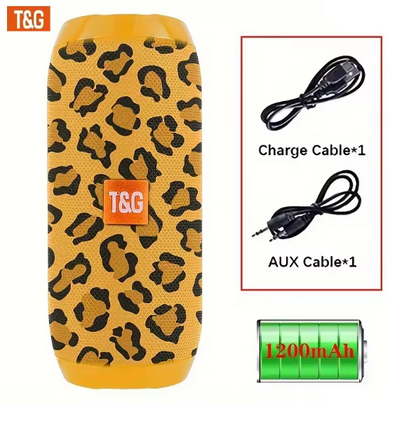 T&G TG117 Portable Bluetooth 5.3 Speaker – Wireless Outdoor Woofer with FM Radio, USB, TF Card & Free Call Mic BRANDED