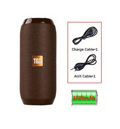 T&G TG117 Portable Bluetooth 5.3 Speaker – Wireless Outdoor Woofer with FM Radio, USB, TF Card & Free Call Mic BRANDED