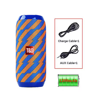 T&G TG117 Portable Bluetooth 5.3 Speaker – Wireless Outdoor Woofer with FM Radio, USB, TF Card & Free Call Mic BRANDED