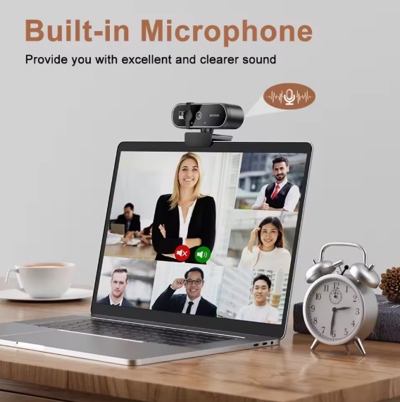 4K Ultra HD Webcam with Microphone & Autofocus – USB PC Laptop Camera for Streaming, Video Calls & Recording BRANDED