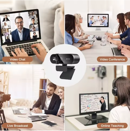 4K Ultra HD Webcam with Microphone & Autofocus – USB PC Laptop Camera for Streaming, Video Calls & Recording BRANDED