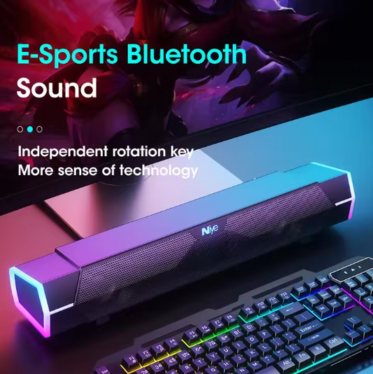 V18 4D Computer Speakers – Bluetooth 5.3 & USB Wired Soundbar with Stereo Surround Subwoofer for Laptop, PC & Notebook BRANDED