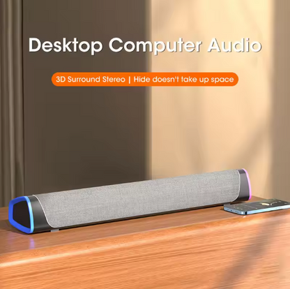 4D computer speaker bar stereo sound subwoofer Bluetooth speaker for MacBook laptop notebook PC Music player wired loudspeaker BRANDED