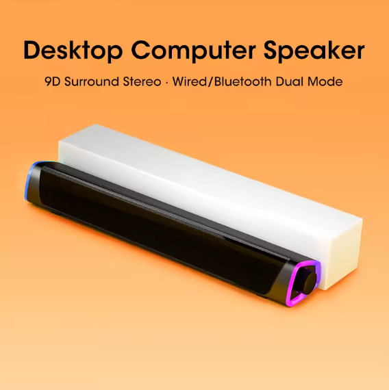 4D computer speaker bar stereo sound subwoofer Bluetooth speaker for MacBook laptop notebook PC Music player wired loudspeaker BRANDED