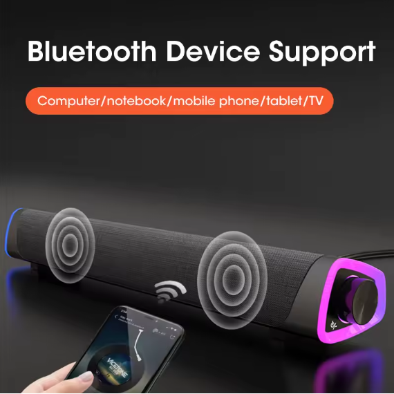 4D computer speaker bar stereo sound subwoofer Bluetooth speaker for MacBook laptop notebook PC Music player wired loudspeaker BRANDED