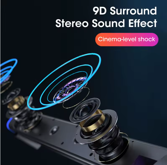 4D computer speaker bar stereo sound subwoofer Bluetooth speaker for MacBook laptop notebook PC Music player wired loudspeaker BRANDED
