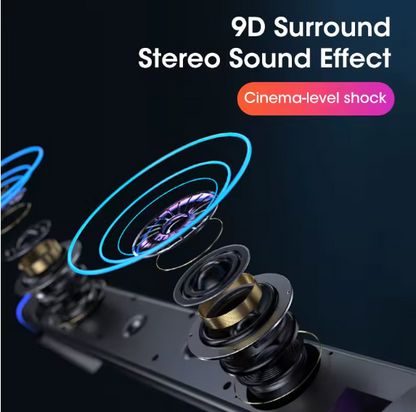 4D computer speaker bar stereo sound subwoofer Bluetooth speaker for MacBook laptop notebook PC Music player wired loudspeaker BRANDED