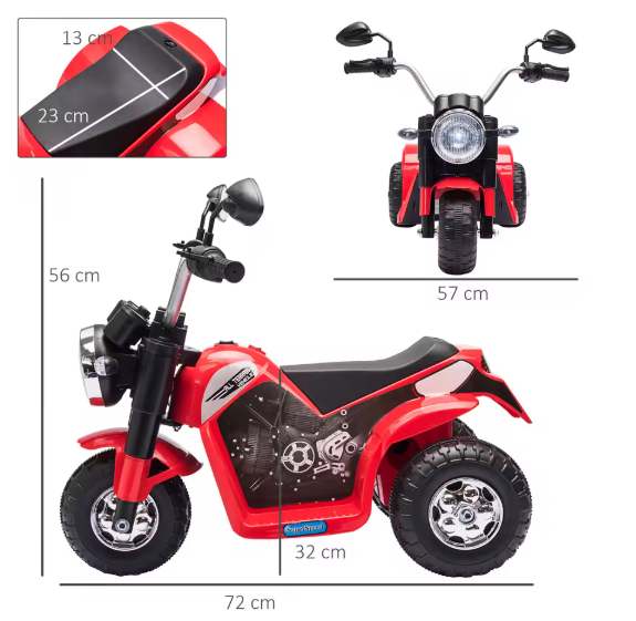 Kids Electric Ride-On Motorcycle 6V🚴‍♂️ | Realistic Battery-Powered Toy Bike with Lights, Horn & Reverse | Safe Fun for Toddlers 18–36 Months BRANDED