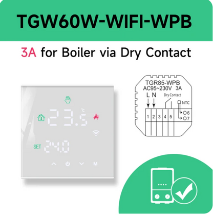 Smart WiFi Thermoregulator – Electric Heating & Gas Boiler Thermostat for Home Temperature Control