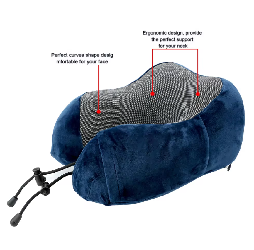 Memory Foam U Shaped Travel Pillow Neck Support Soft Head Rest Car Plane Cushion DynamicDrop Hub