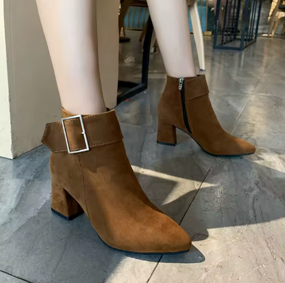 Women’s Vintage Chelsea Ankle Boots – High Heel, Zipper Buckle, Plush Lined, Plus Size 35–43 DynamicDrop Hub