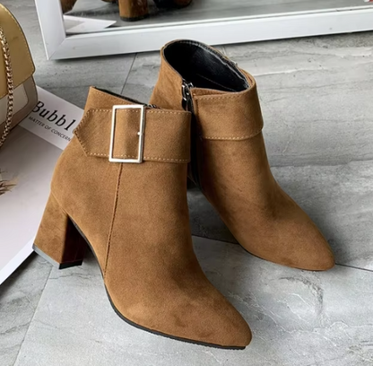 Women’s Vintage Chelsea Ankle Boots – High Heel, Zipper Buckle, Plush Lined, Plus Size 35–43 DynamicDrop Hub