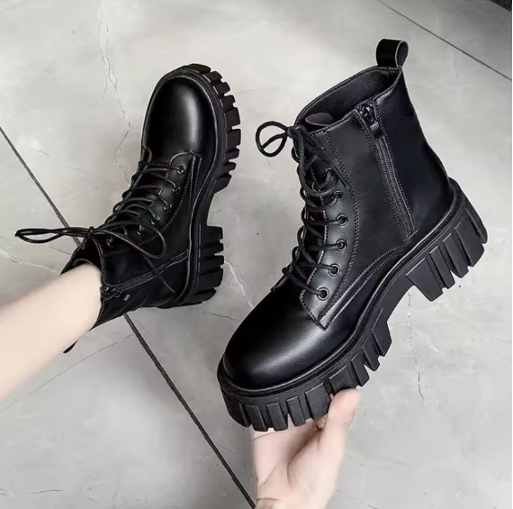 Women’s Leather Outdoor Boots – Non-Slip Walking Shoes with Soft Sole Comfort & Casual Fashion Style BRANDED
