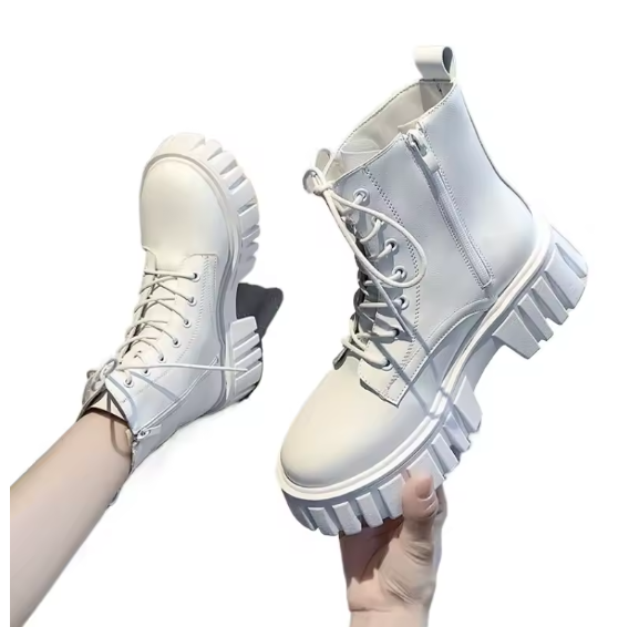 Women’s Leather Outdoor Boots – Non-Slip Walking Shoes with Soft Sole Comfort & Casual Fashion Style BRANDED