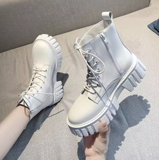 Women’s Leather Outdoor Boots – Non-Slip Walking Shoes with Soft Sole Comfort & Casual Fashion Style BRANDED