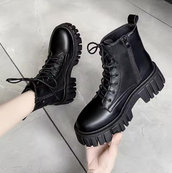 Women’s Leather Outdoor Boots – Non-Slip Walking Shoes with Soft Sole Comfort & Casual Fashion Style BRANDED