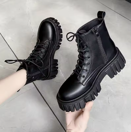 Women’s Leather Outdoor Boots – Non-Slip Walking Shoes with Soft Sole Comfort & Casual Fashion Style BRANDED