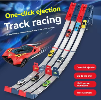 CONUSEA Rail Car Track Racing Set – Catapult Launcher Race Track with Alloy Cars | Creative STEM Playset for Kids | 2 Play Modes, Competitive Racing & Educational Fun BRANDED