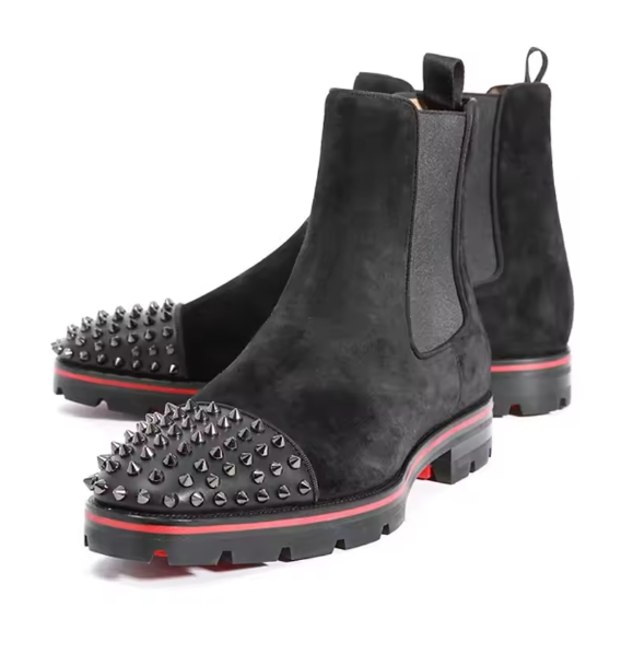 Luxury Suede Leather Rivet Chelsea Boots for Men 👢 | Thick Sole Winter Ankle Boots | Designer Slip-On Loafers for Style & Comfort BRANDED