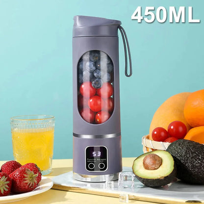 Portable 12-Blade Electric Juicer Cup – The Ultimate On-the-Go Blender