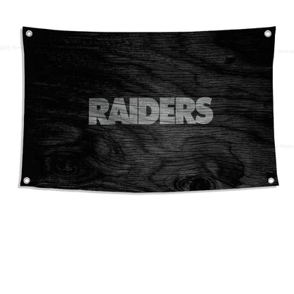 Customizable Raiders Flag - High-Quality Polyester Banner for Outdoor Decor & Room Aesthetic