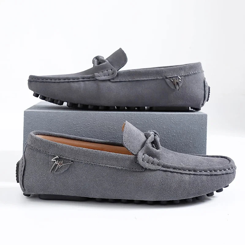 Tide Men’s Business Moccasin Shoes – Black, Blue & Red Casual Luxury Loafers (Size 38-47)