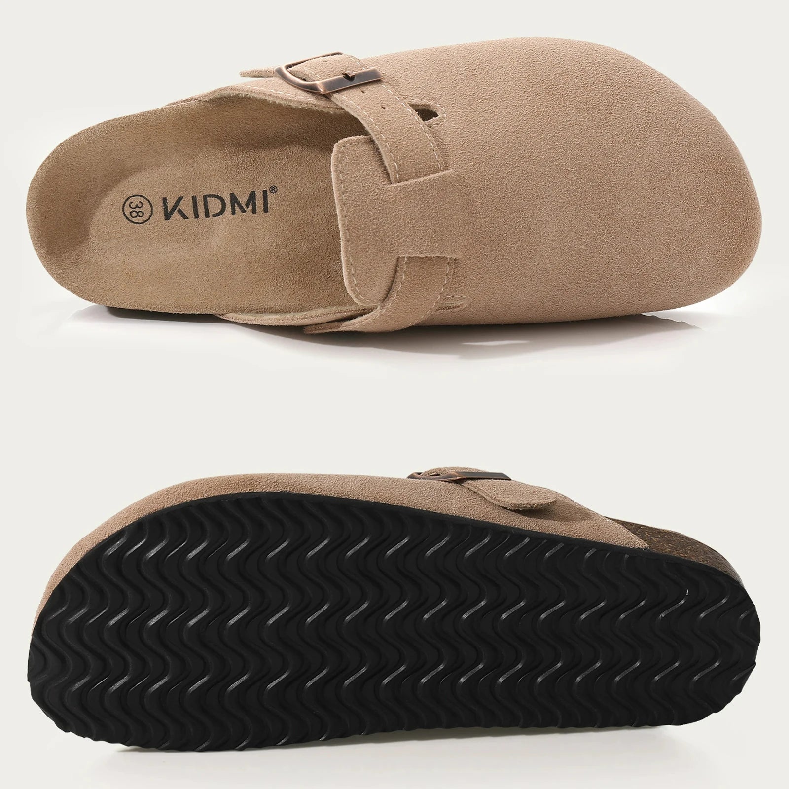 Crestar Cork Suede Mules Slippers – Classic Unisex Outdoor Clogs with Arch Support