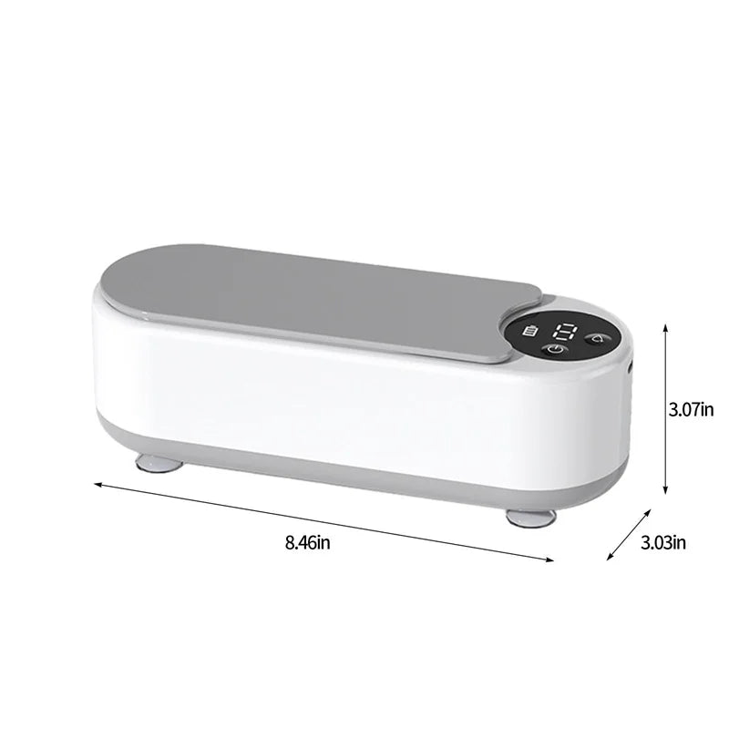 Portable Ultrasonic Cleaner - 450ml Household Cleaning Machine for Jewelry, Glasses & Makeup Brushes