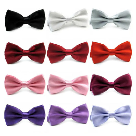 Classic Unisex Bow Tie – Adjustable Solid Color Bowtie for Men, Boys & Girls – Formal Wedding & Party Accessory