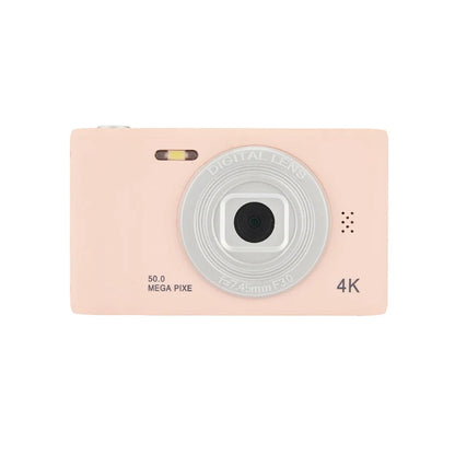 4K Digital Camera – Travel Selfie Camera with 50MP, 16X Zoom, HD Photography, and 2.4-Inch Screen – Perfect for Kids and Beginners with 32GB Memory Card