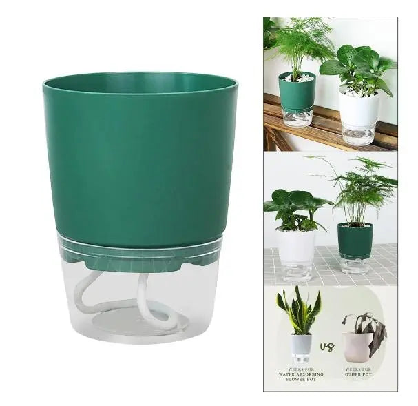 Self-Watering Plant Pot - Lazy Hydroponic Water Absorbing Flower Pot - DynamicDrop Hub