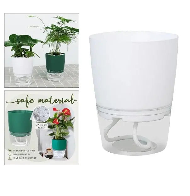 Self-Watering Plant Pot - Lazy Hydroponic Water Absorbing Flower Pot - DynamicDrop Hub