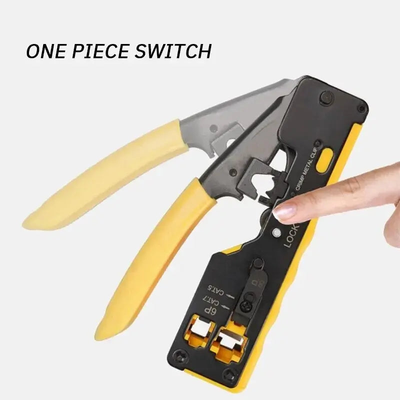 Seven Types of through Hole Network Wire Pliers Multifunctional Stripping Tangent Perforated Crystal Head Crimping Pliers 1Pc - DynamicDrop Hub