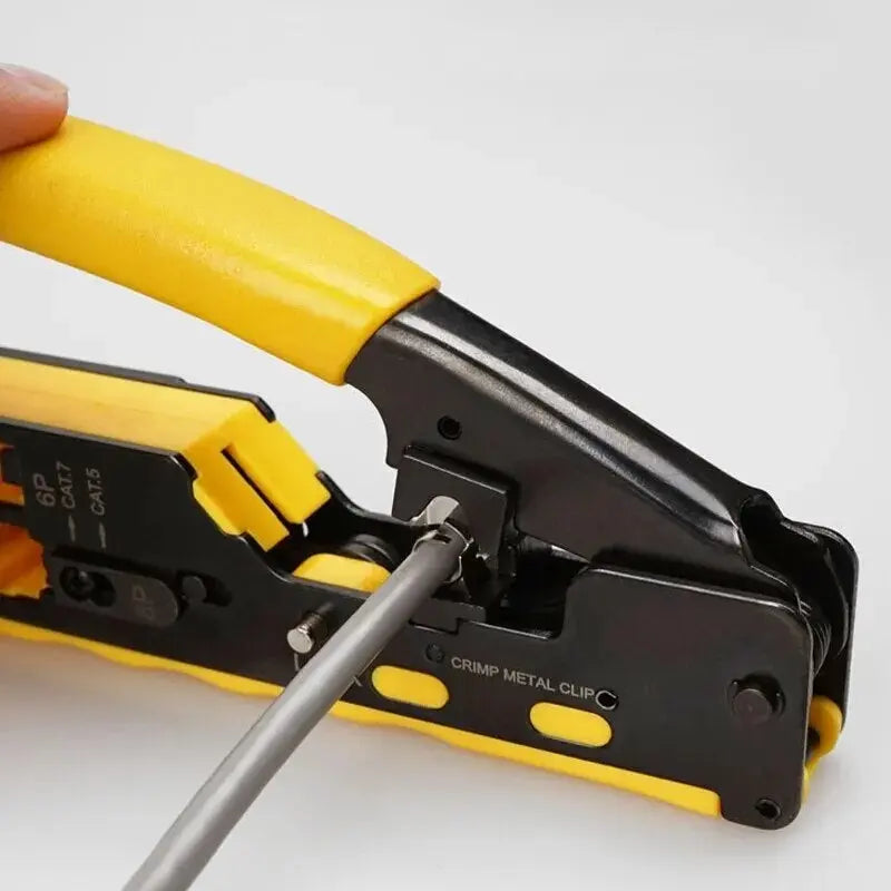 Seven Types of through Hole Network Wire Pliers Multifunctional Stripping Tangent Perforated Crystal Head Crimping Pliers 1Pc - DynamicDrop Hub