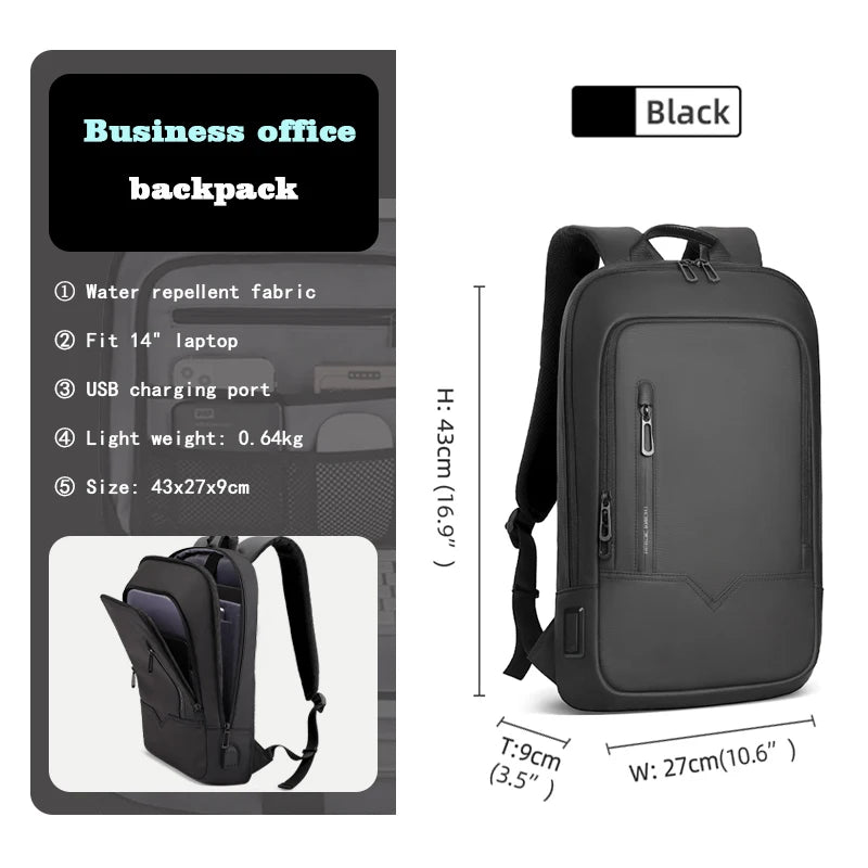 Heroic Knight Men Business Backpack Multifunction Slim Laptop Bags for Women Outdoors Waterproof Pack Aesthetic Backpack Design