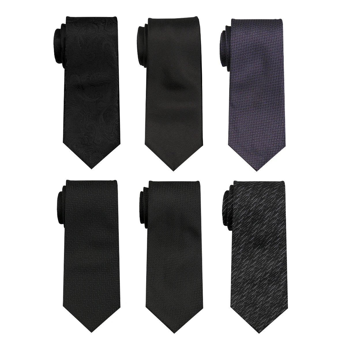 6-Pack Classic Woven Jacquard Men’s Ties – Business & Wedding Necktie Set | Formal Accessories for Workplace or Gift
