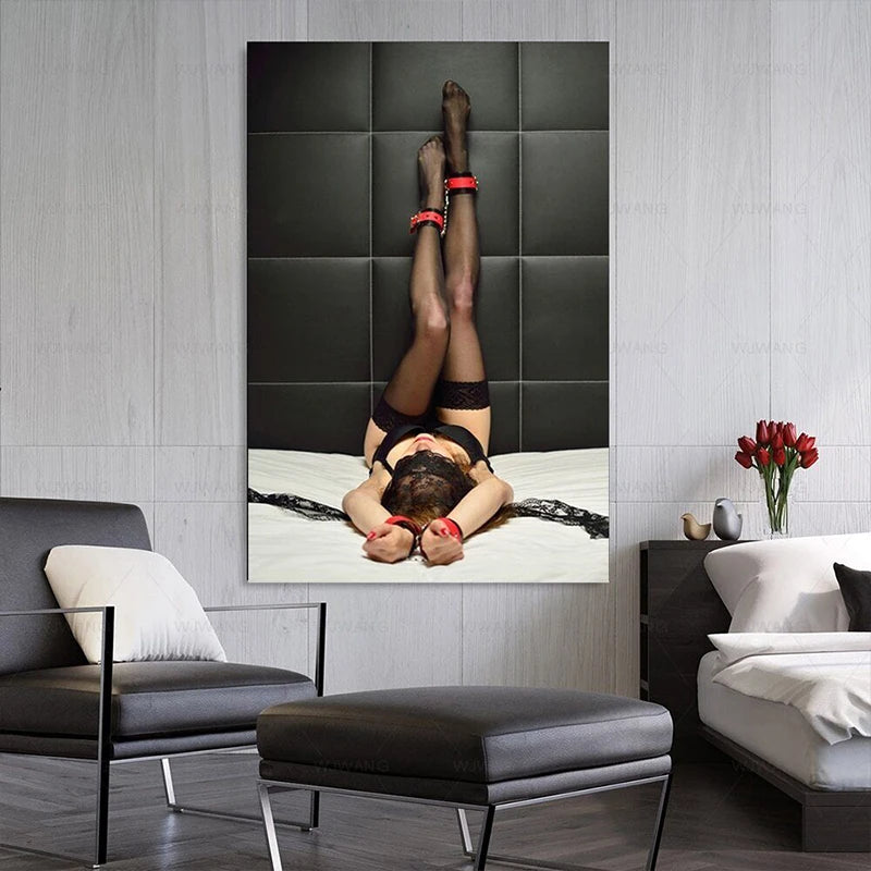 Modern Classic Sexy Girl Canvas Prints and Painting Wall Art HD Posters Picture for Living Room Home Office Decor Frameless Gift