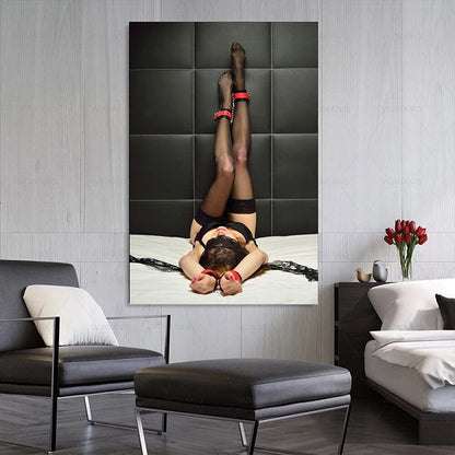 Modern Classic Sexy Girl Canvas Prints and Painting Wall Art HD Posters Picture for Living Room Home Office Decor Frameless Gift