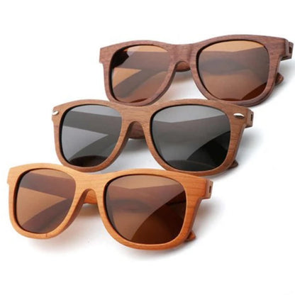 Retro Bamboo Sunglasses for Women Wooden Glasses Fashion Men Square Eyewear Shades UV Protection Eyeglasses Brand Designer