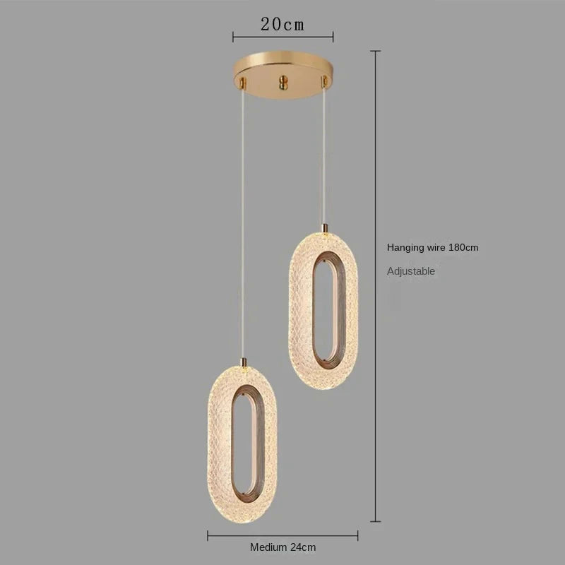 Nordic Luxury Bedside Chandelier Long Line Living Room Background Wall Light Study Chandelier Bedroom Bedside Small Chandelier