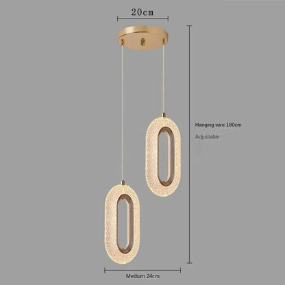 Nordic Luxury Bedside Chandelier Long Line Living Room Background Wall Light Study Chandelier Bedroom Bedside Small Chandelier