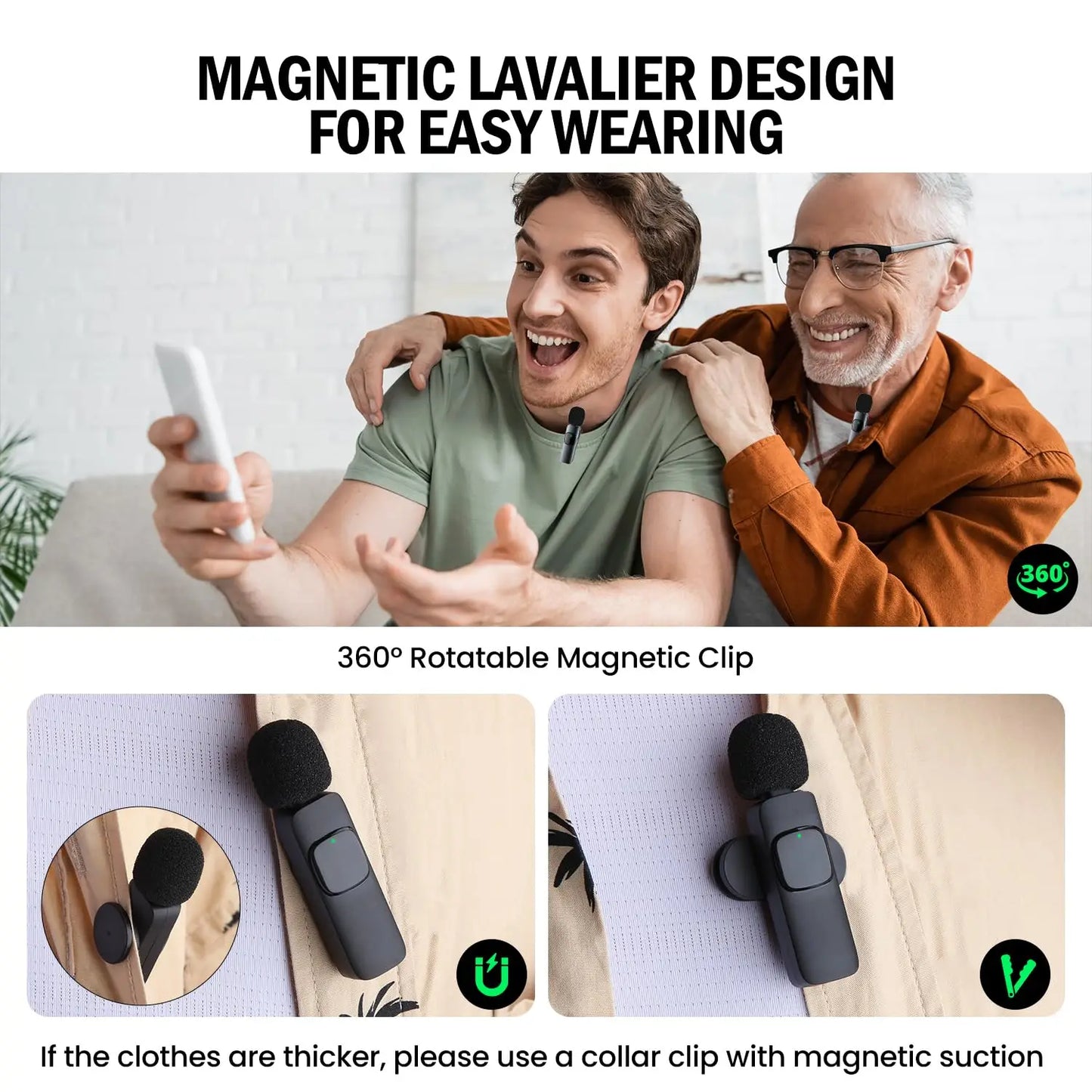 Basix Wireless Lavalier Microphone – The Ultimate Audio Companion for Creators!