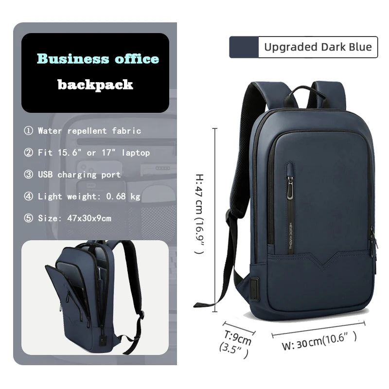 Heroic Knight Men Business Backpack Multifunction Slim Laptop Bags for Women Outdoors Waterproof Pack Aesthetic Backpack Design