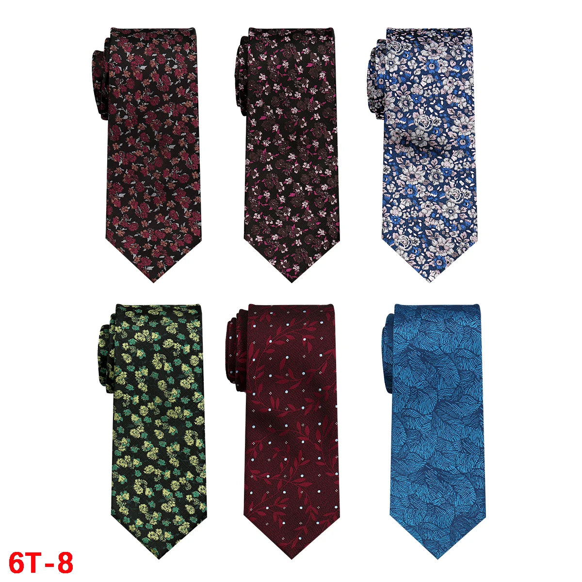 6-Pack Classic Woven Jacquard Men’s Ties – Business & Wedding Necktie Set | Formal Accessories for Workplace or Gift