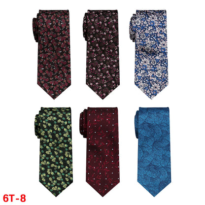 6-Pack Classic Woven Jacquard Men’s Ties – Business & Wedding Necktie Set | Formal Accessories for Workplace or Gift
