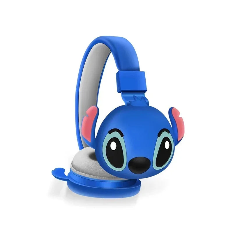 Disney Stitch Wireless Bluetooth Headphones AH-806 Hi-Fi Stereo Sound Foldable Design Fun Anime Style