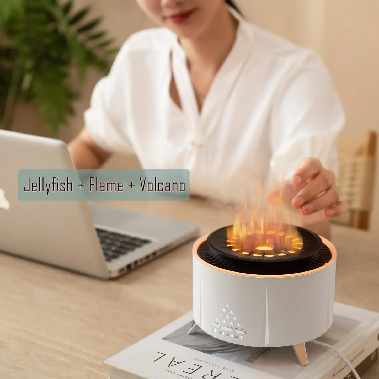  Cool-Looking Jellyfish Mist Aromatherapy Diffuser – 350ml Volcano Essential Oil Diffuser for Large Rooms